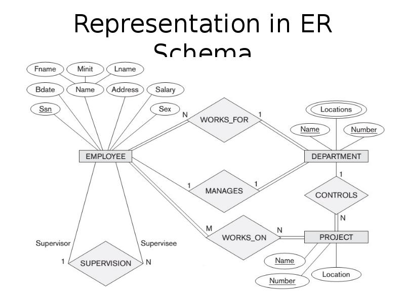 Representation in ER Schema