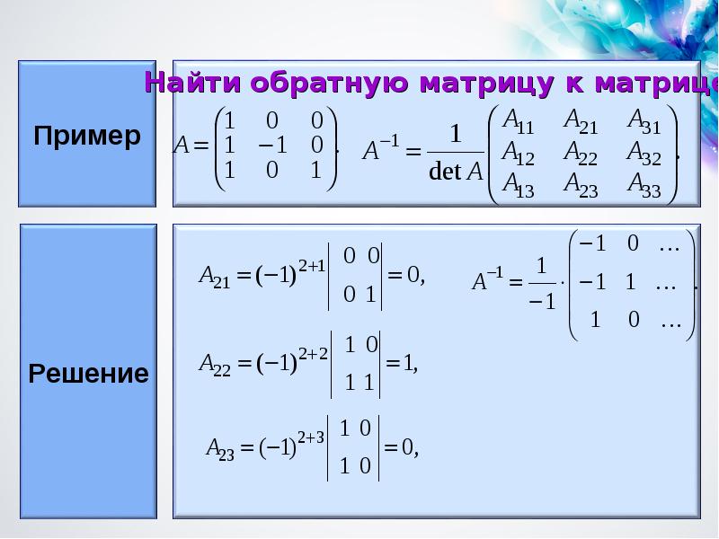 Решение матриц по фото