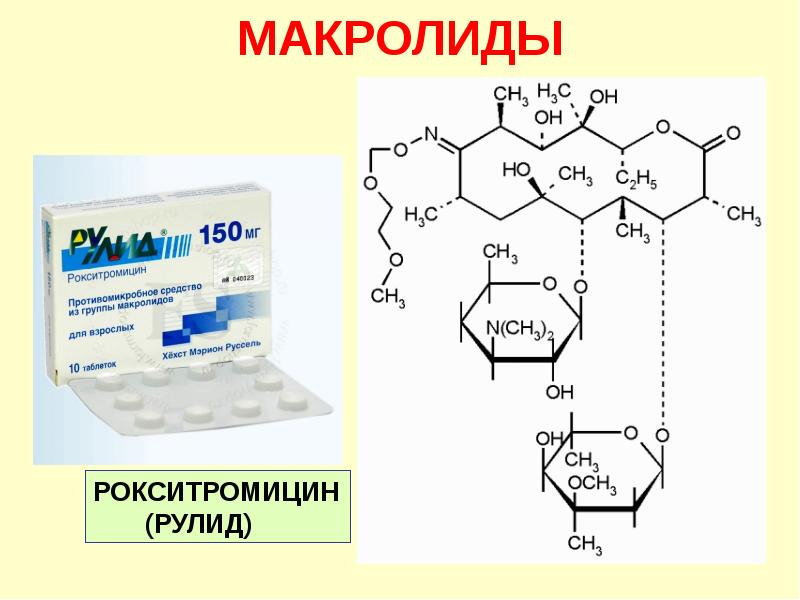 Макролиды презентация фармакология