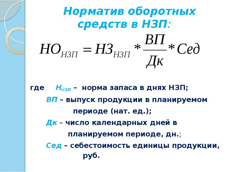 Выпуск продукции млн руб. Норматив оборотных запасов. Норматив оборотных средств формула. Норматив запаса материалов формула. Норма запаса оборотных средств формула.