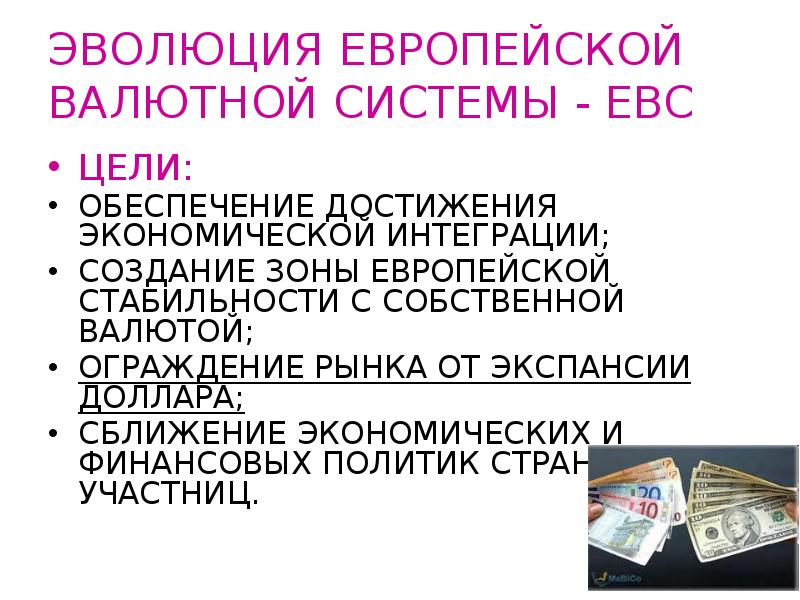 Интеграция эволюция. Эволюция европейской валютной системы. Этапы развития европейской валютной системы. Этапы и принципы развития европейской валютной системы. Европейская валютная система (ЕВС).