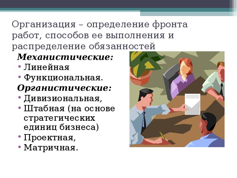 Организовать определять. Организация это определение. Определения фронта работ. Фронт работ. Фронт определение.