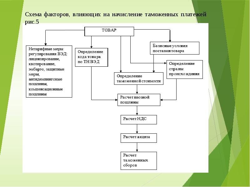 Технологическая схема таможенного контроля