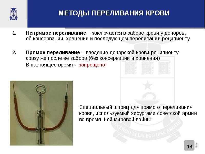 Переливание крови хирургия презентация