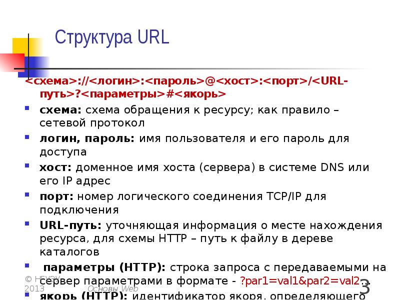 Какая часть url является схемой