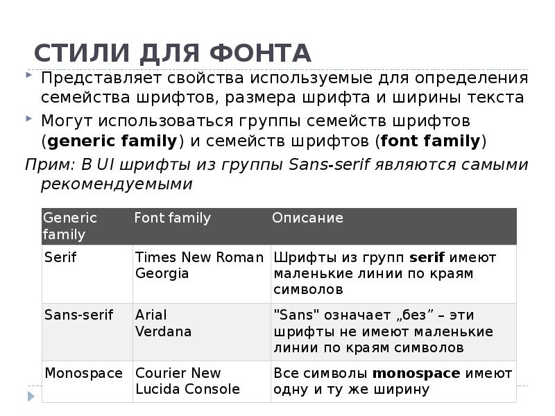 Виды таблиц стилей css. Таблица стилей. Каскадные стили CSS. Семейство шрифтов arial. Каскадные таблицы стилей.