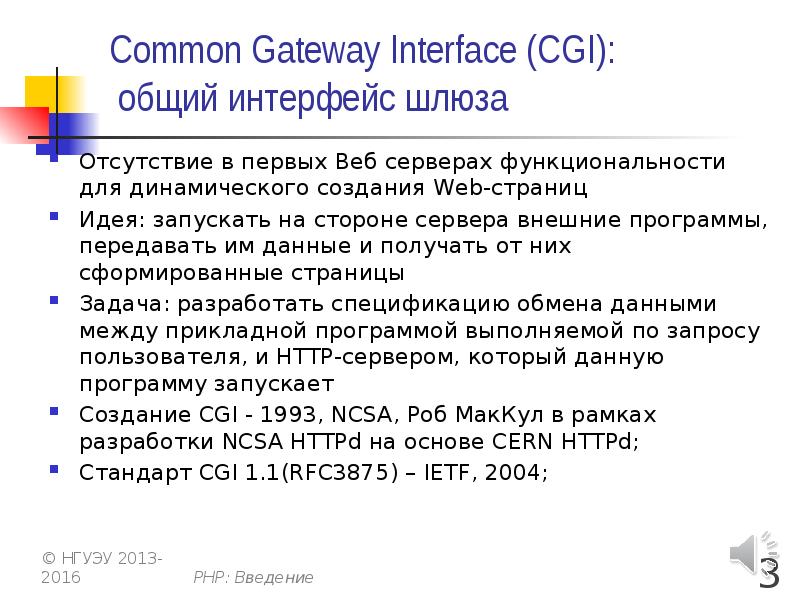 Внешнюю программу. Общий Интерфейс. Универсальный Интерфейс шлюзов cgi.