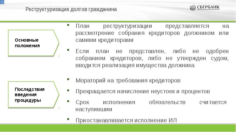 Не утвержден план реструктуризации