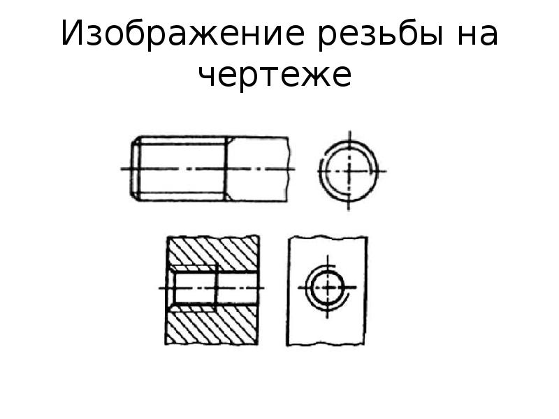 Резьба с нестандартным профилем изображена на рисунке