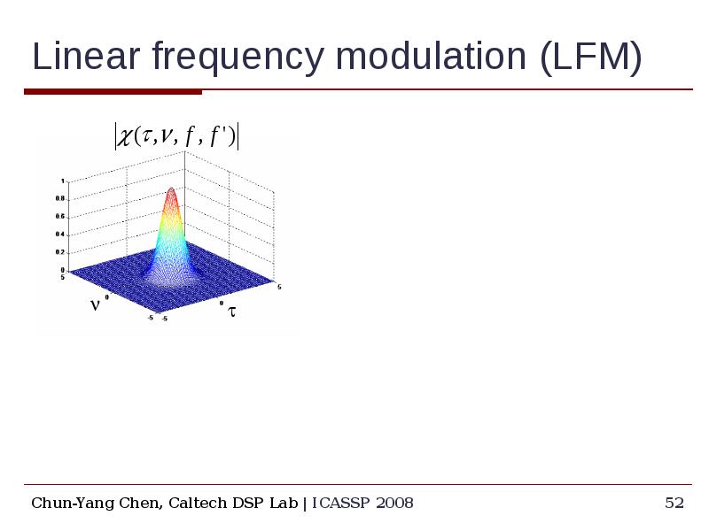 Linear frequency modulation (LFM)