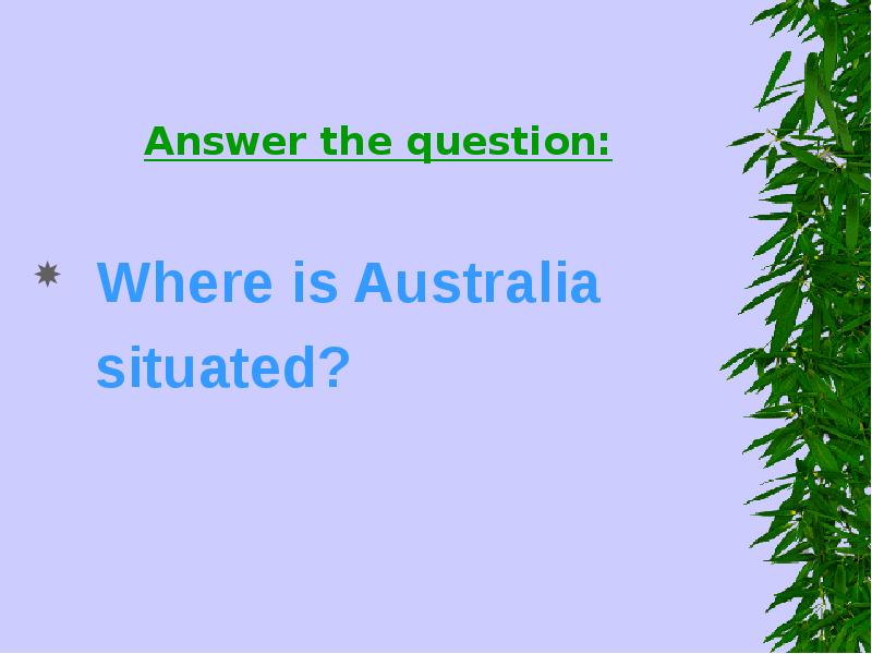 Where is australia situated