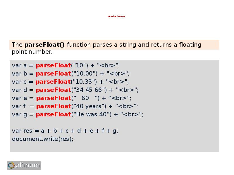 Function parse