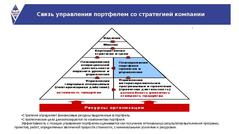 Организация управления портфелем проектов