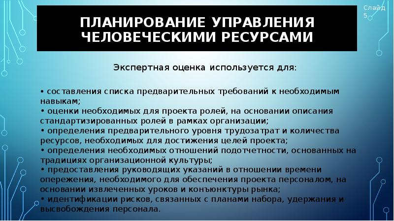 Доклад управление персоналом проекта