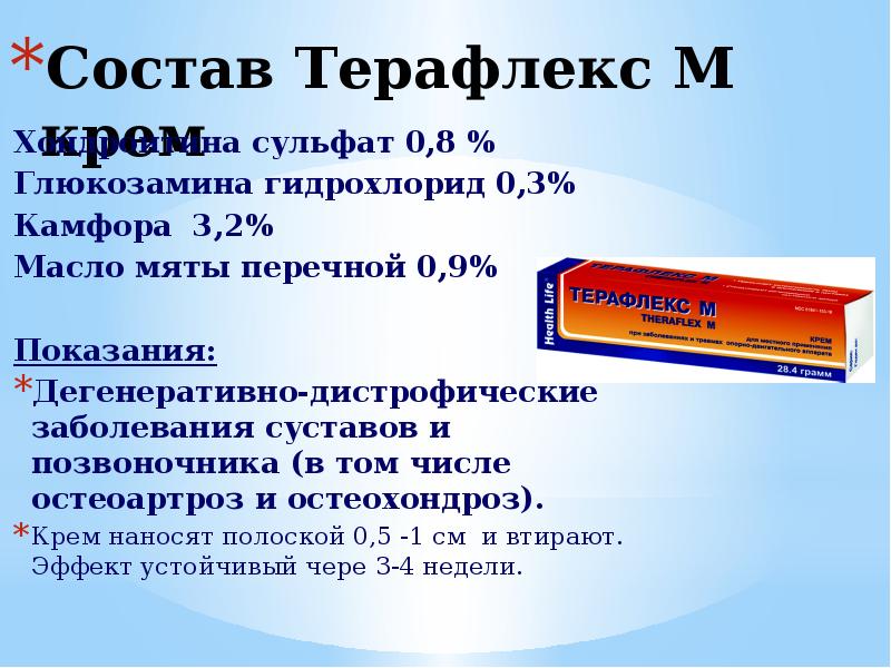 Терафлекс схема лечения