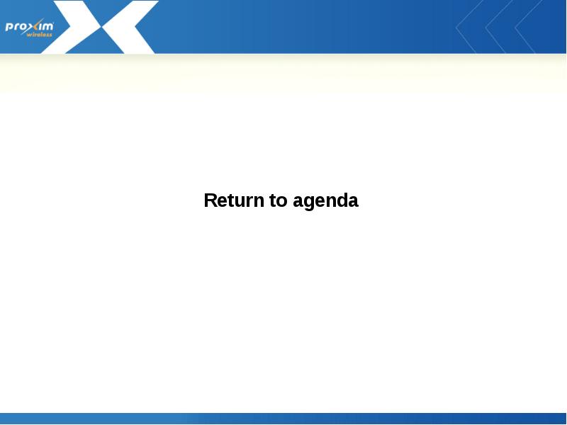 Return to agenda