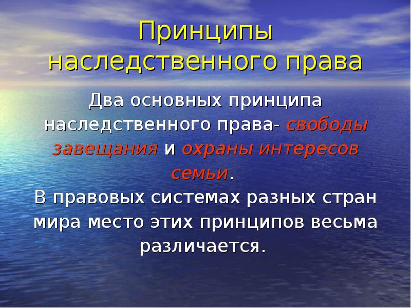 Источники наследственного права презентация