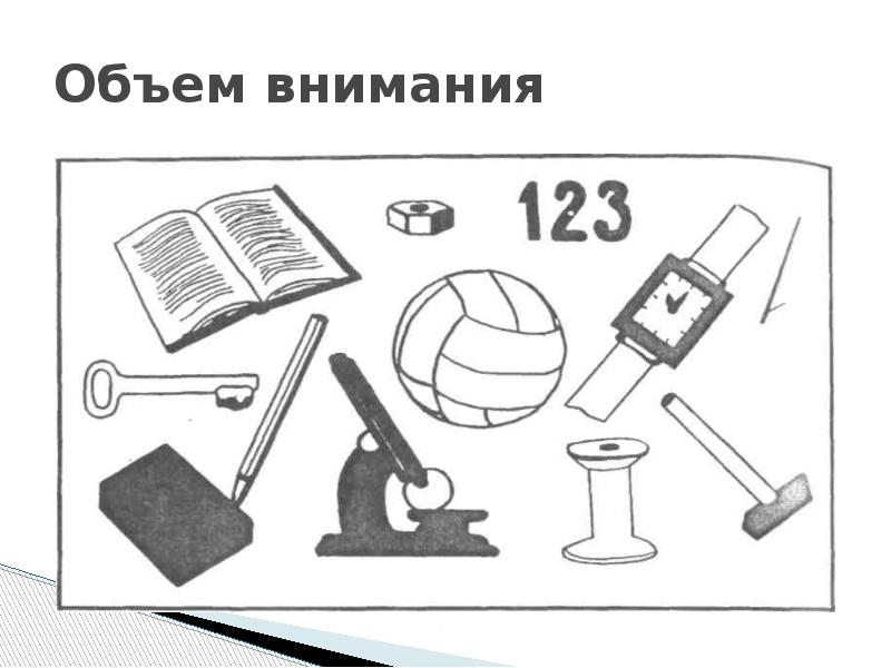 Объем внимания. Объем внимания занятия. Объем внимания картинки. Объем внимания пример.