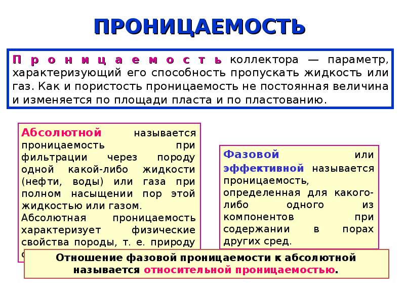 Проницаемость коллектора. Эффективная проницаемость. Проницаемость коллекторов классификация.