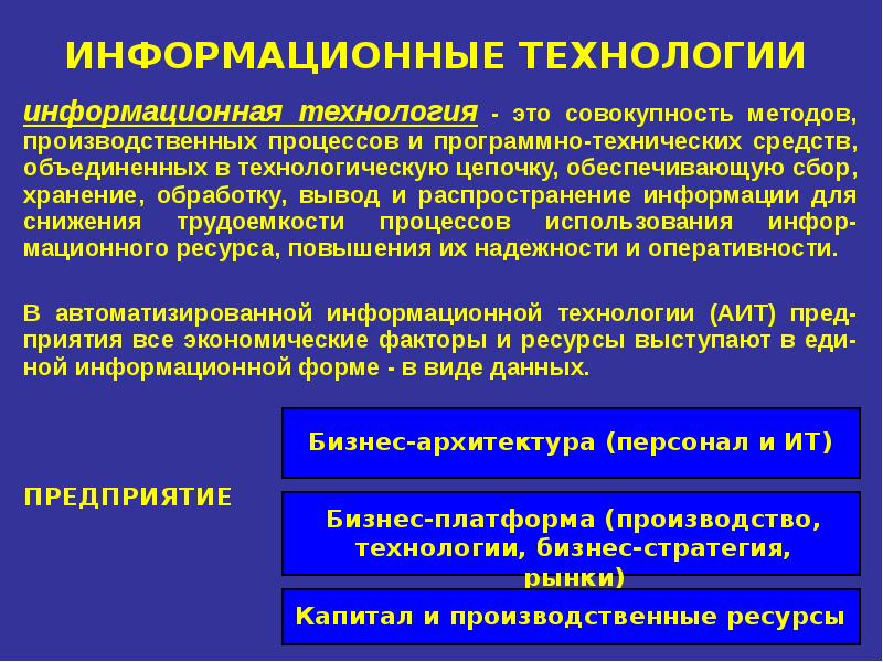 Информационные технологии это совокупность методов. Технология это совокупность методов производственных средств. Информационные технологии это совокупность методов и программно. Программно-технические ресурсы.