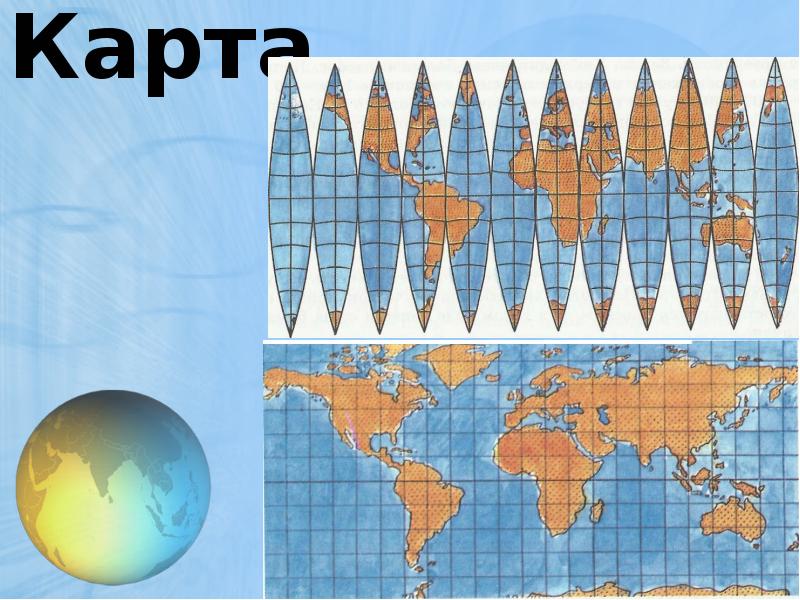 Изображение земли на плоскости