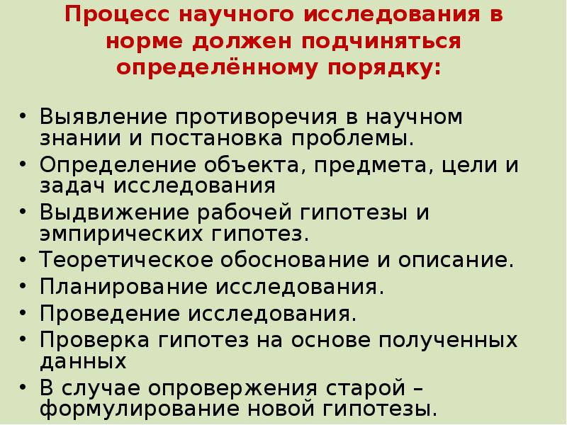 Процесс научного изучения объекта. Что такое противоречия научного исследования. Процесс научного исследования.