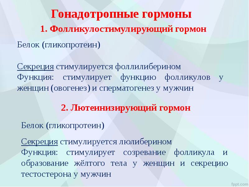 Гонадотропные гормоны презентация