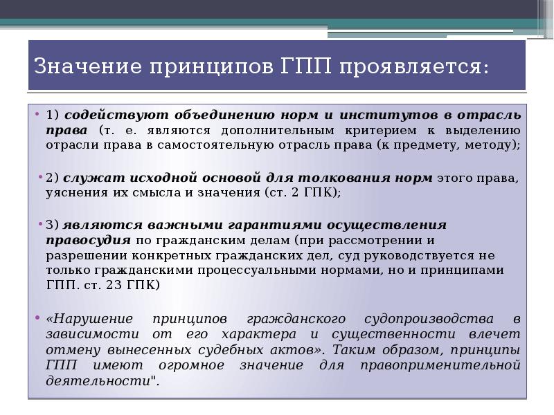 Реферат: Общие принципы гражданского процессуального права