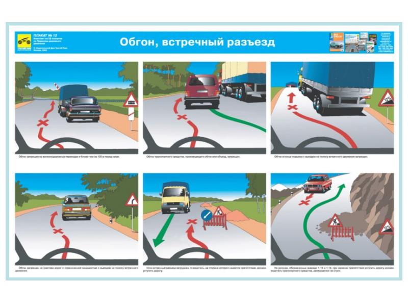 Обгон опережение встречный разъезд пдд презентация