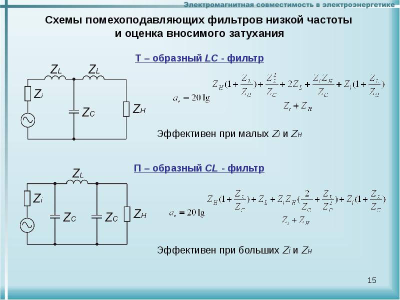 Схема г образного фильтра