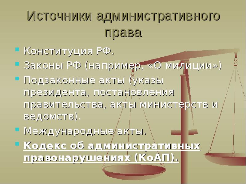 Конституция законы подзаконные акты