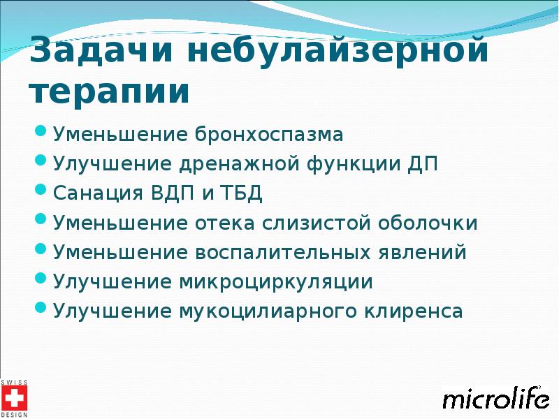 Небулайзерная терапия презентация