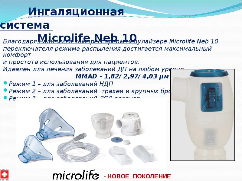 Microlife Neb 10 Благодаря наличию в компрессорном небулайзере Microlife Ne...
