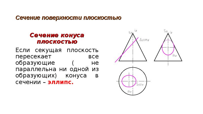 Найдите площадь сечения поверхности плоскостью