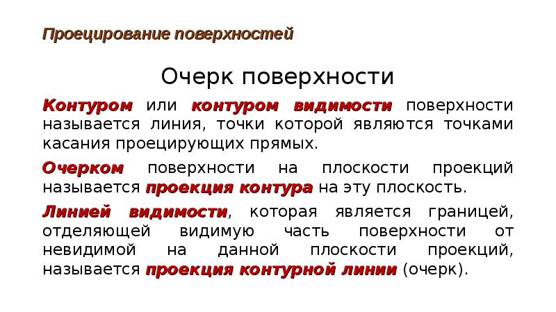 Контур поверхности