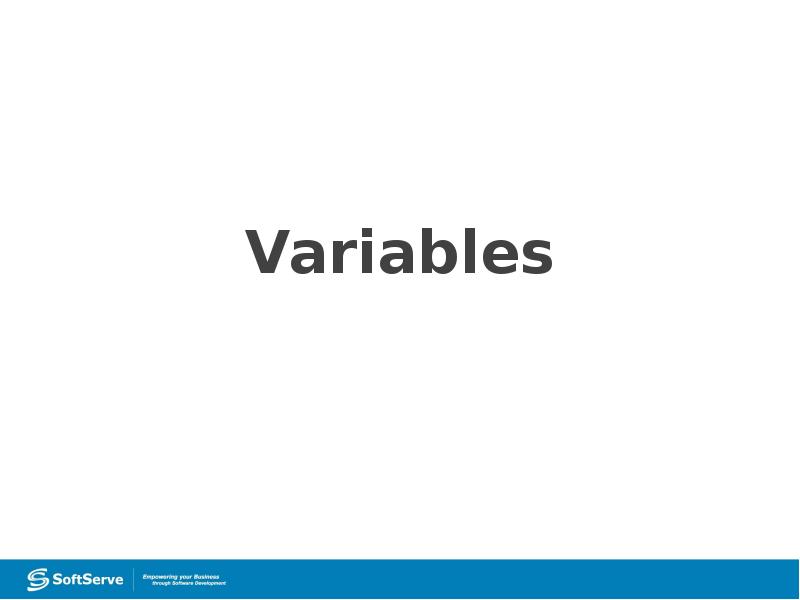 Variables Variables