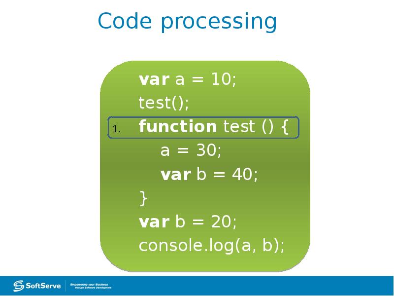 Code processing Code processing