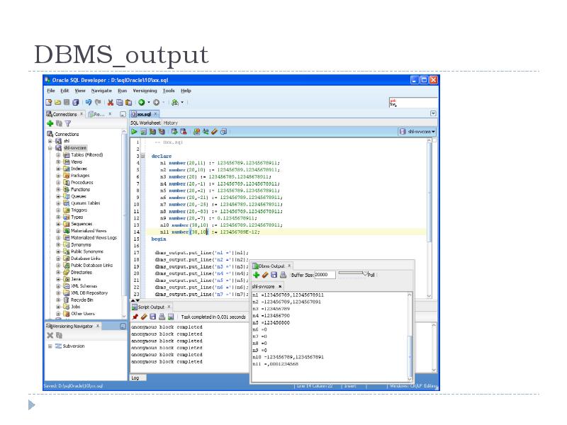 DBMS_output DBMS_output