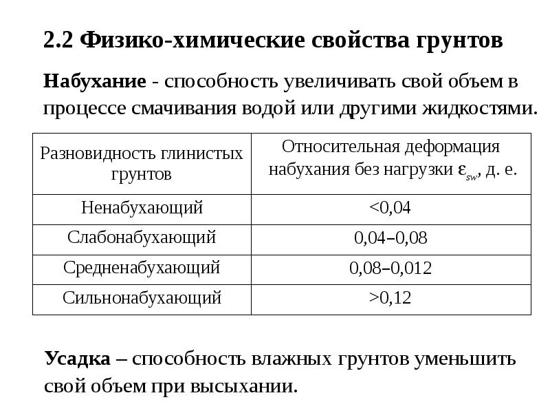 Физические и механические свойства грунтов классификация грунтов по несущей способности презентация