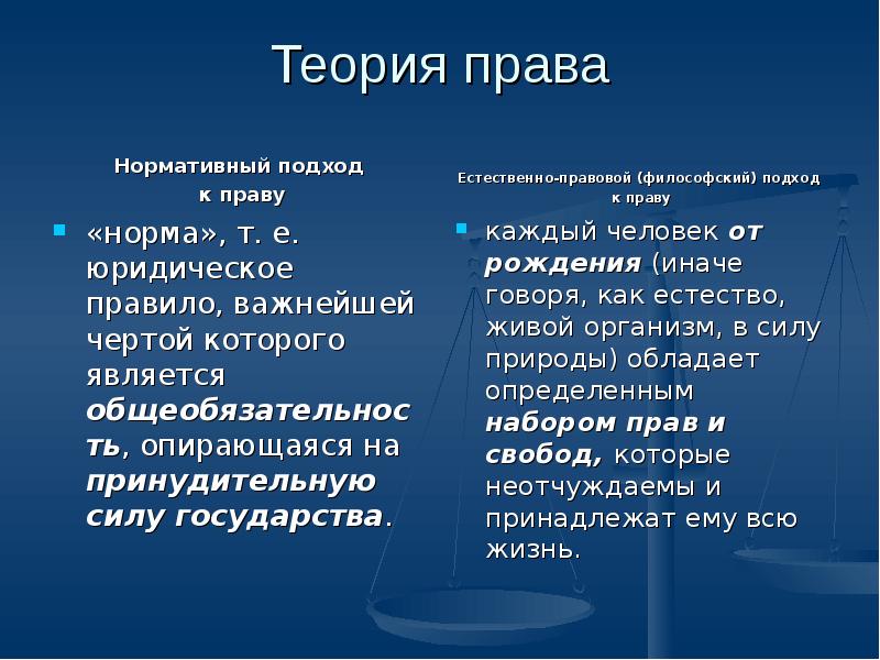 Подходы к праву