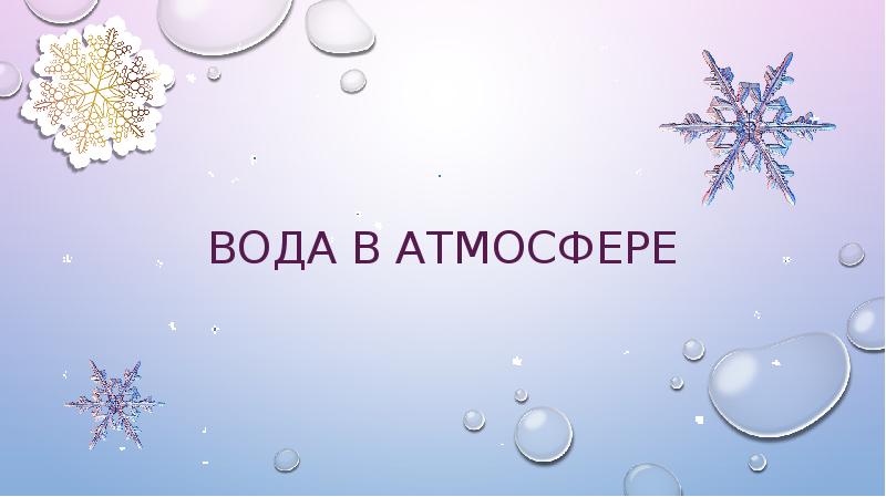 Вода в атмосфере презентация