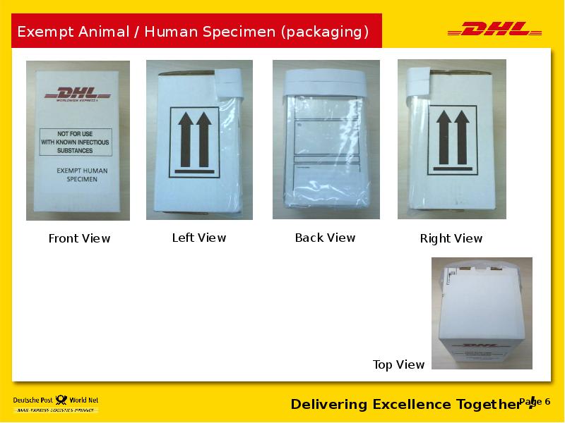 Exempt Animal / Human Specimen (packaging) Exempt Animal / Human Specimen (packaging)