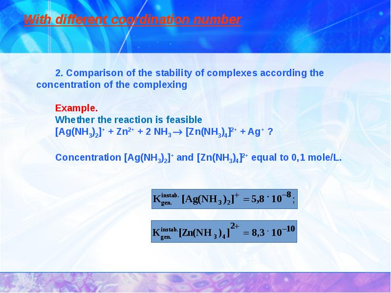 With different coordination number