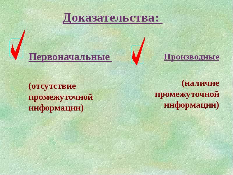 Первоначальные доказательства