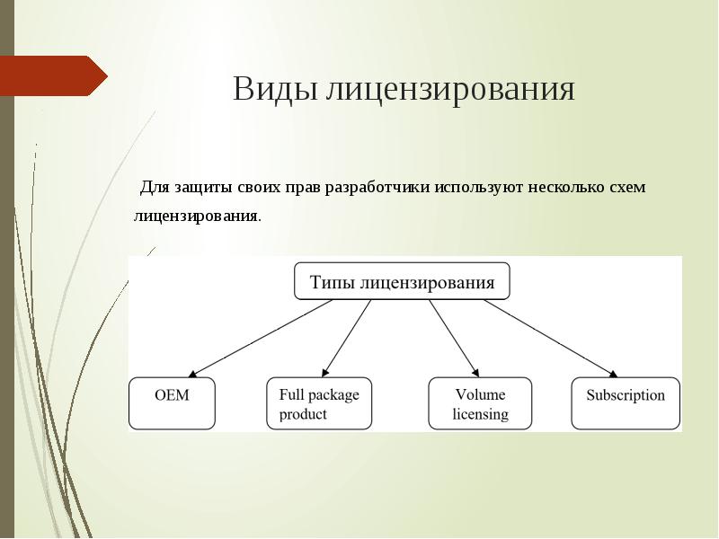 Схемы лицензирования программного обеспечения