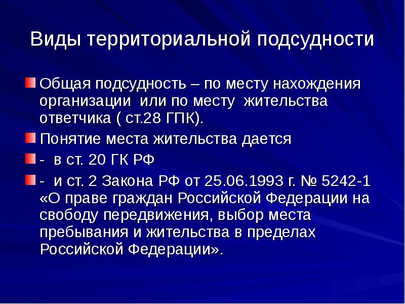 Территориальная подсудность по адресу