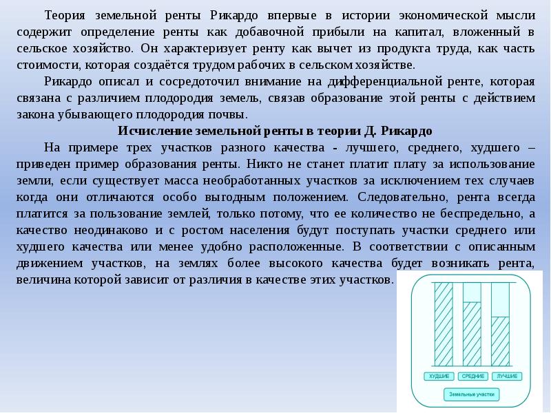 Земельная рента презентация