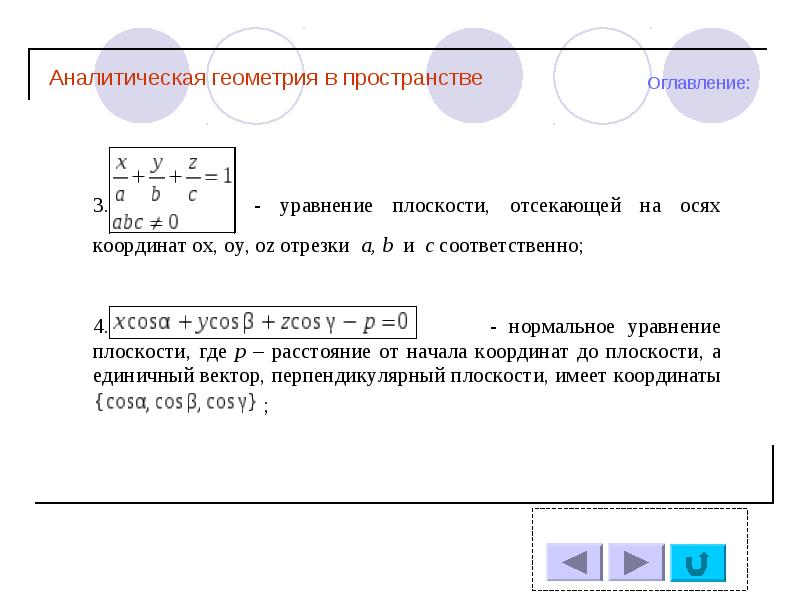 Аналитическая геометрия презентация