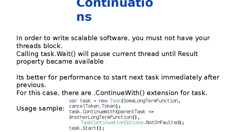 Continuations Continuations