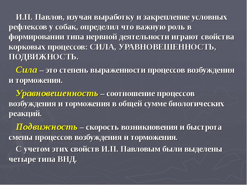 Типы внд презентация